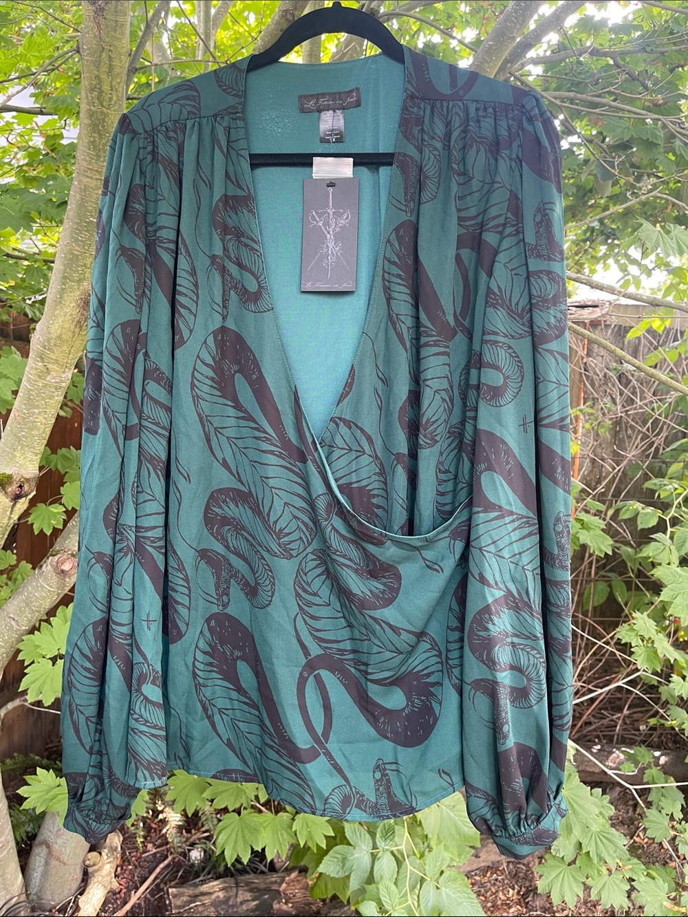 Serpentine Wrap Blouse - 3x NWT